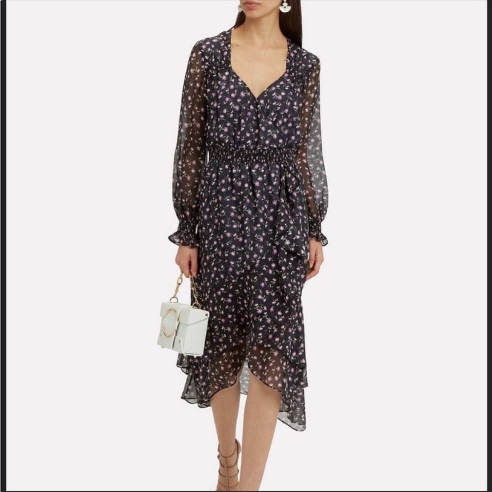 Intermix Long Sleeve black floral dress
